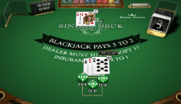 Low Limit Single Deck Blackjack